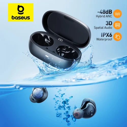 Baseus Bowie MA10 Pro Wireless Earphones 48dB Active Noise Cancellation Bluetooth 5.3 Earbuds 40H Battery Life IPX6 Waterproof 1